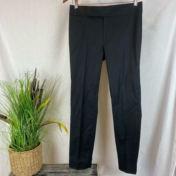 Ralph Lauren Black Label Black Straight Leg Trouser Pants 6 - Picture 1 of 5